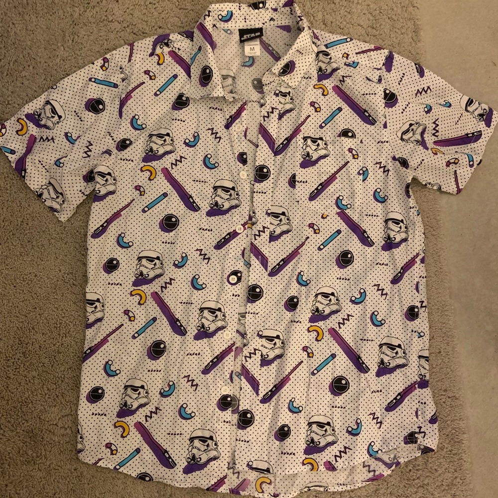 Button Up Star Wars Dress Shirt Cool